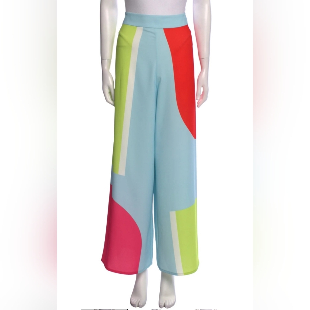 ALICE + OLIVIA ATHENA WIDE LEG PANT SIZE 2 - Picture 11 of 14